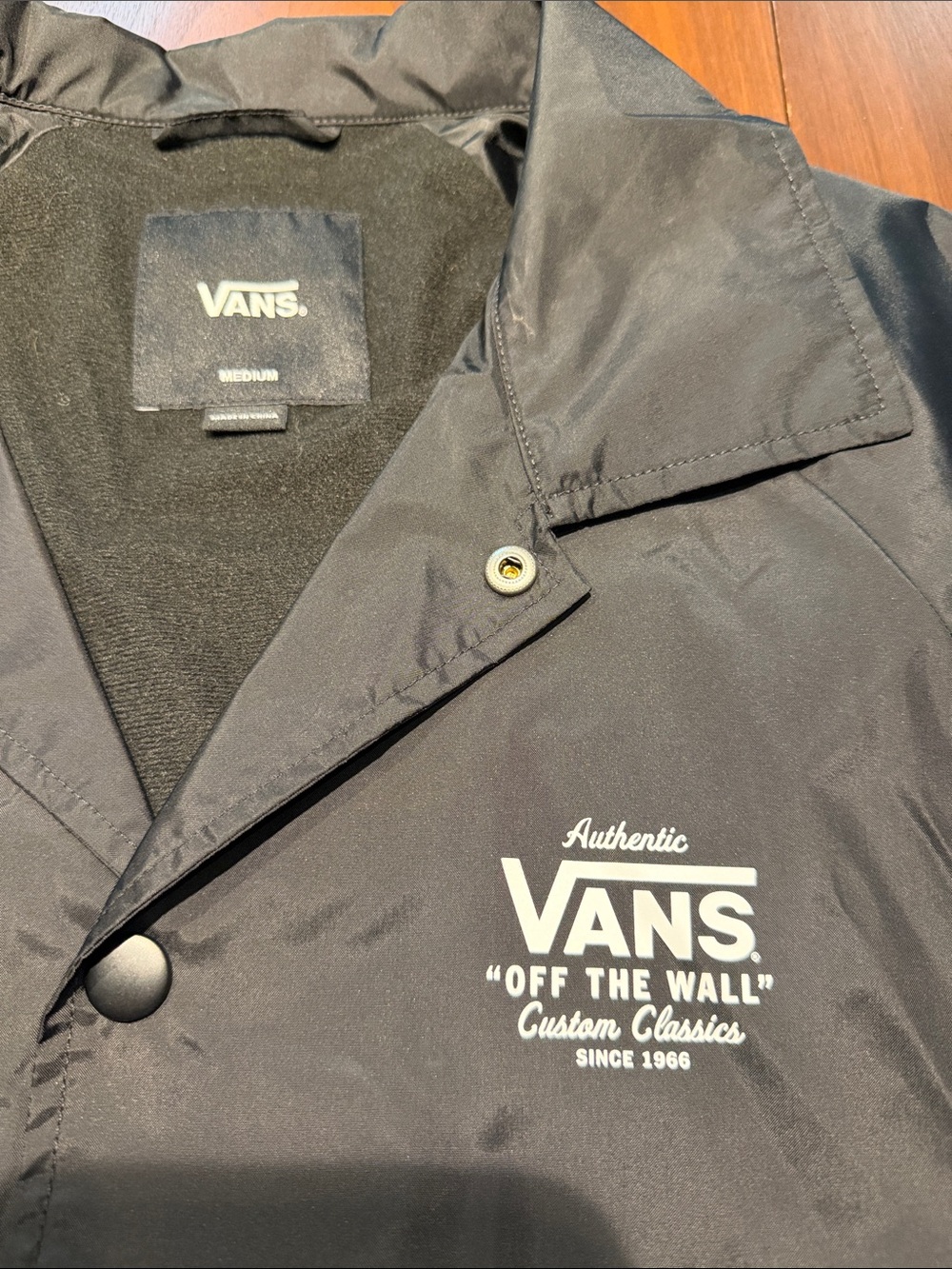 Vans Black “Off The Wall' fully lined Jacket